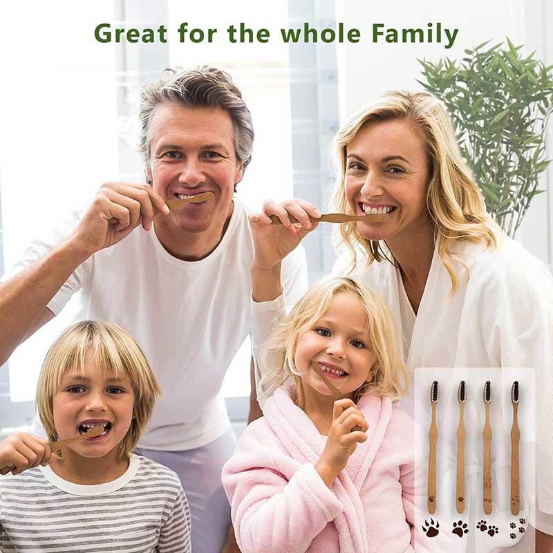 family using bambaw toothbrushes