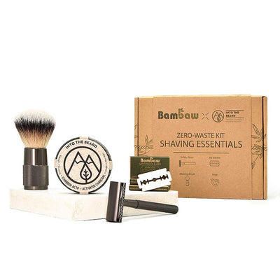 bambaw ultimate shaving gift set next to gift box