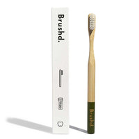 adult bamboo toothbrush in green