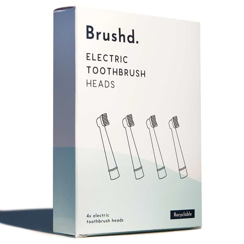 4 pack of recyclable electric toothbrush heads