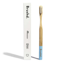 adult bamboo toothbrush in blue