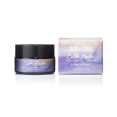 calm balm next to packaging