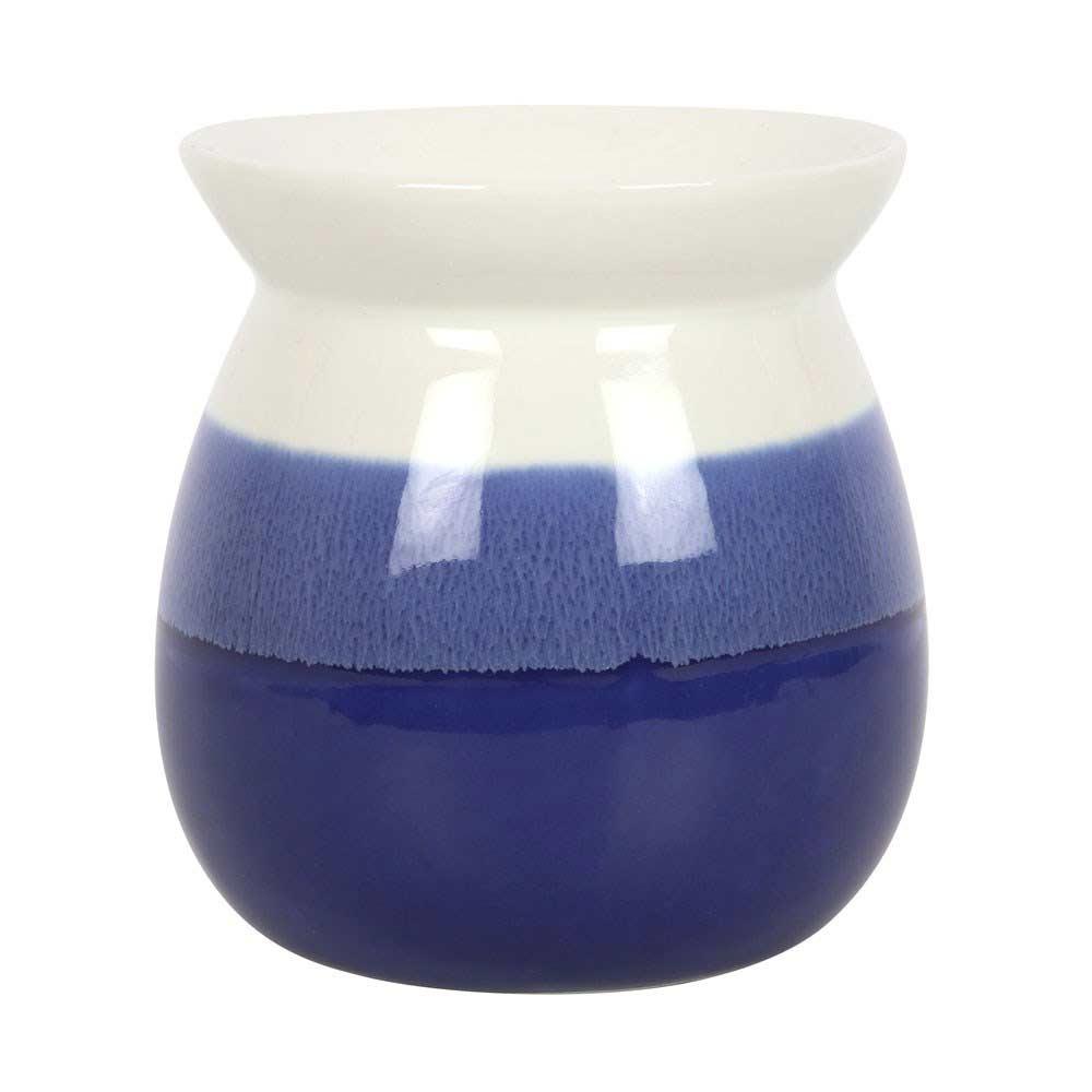 blue ceramic oil burner for oil and wax melts