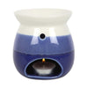 blue ceramic oil burner