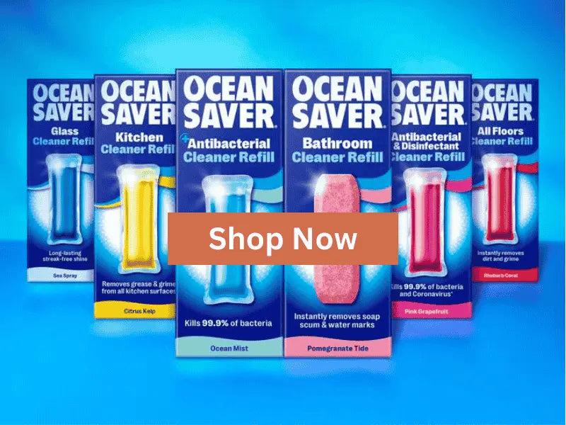 Ocean Saver cleaning refills for glass, kitchen, and bathroom surfaces | Friendly Turtle