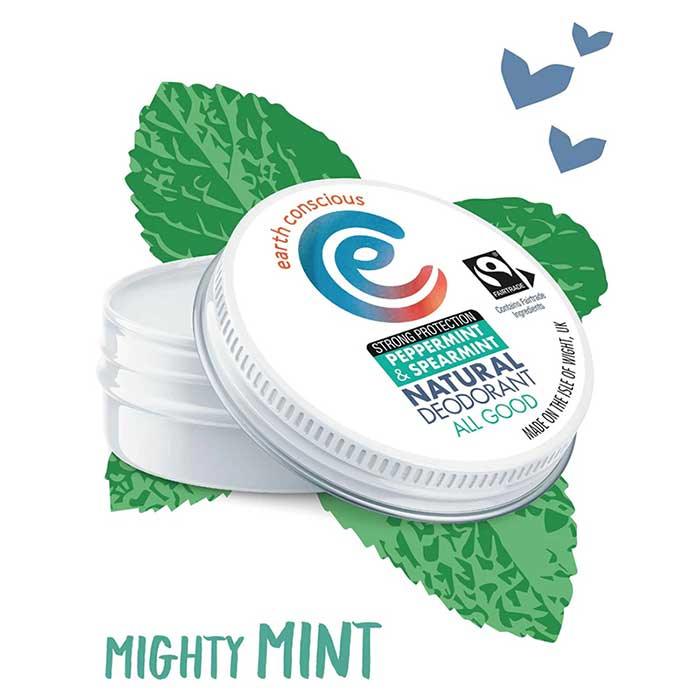 earth conscious natural deodorant tin with peppermint