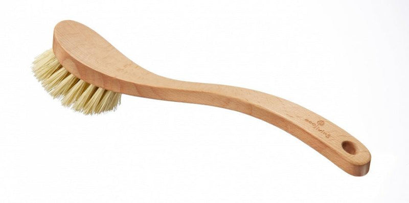 Wooden Dish Brush with Plant Bristles - The Friendly Turtle