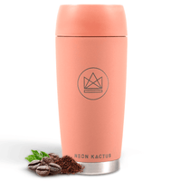 Neon Kactus- 360 Drinking Lid Tumbler - Pink Flamingo