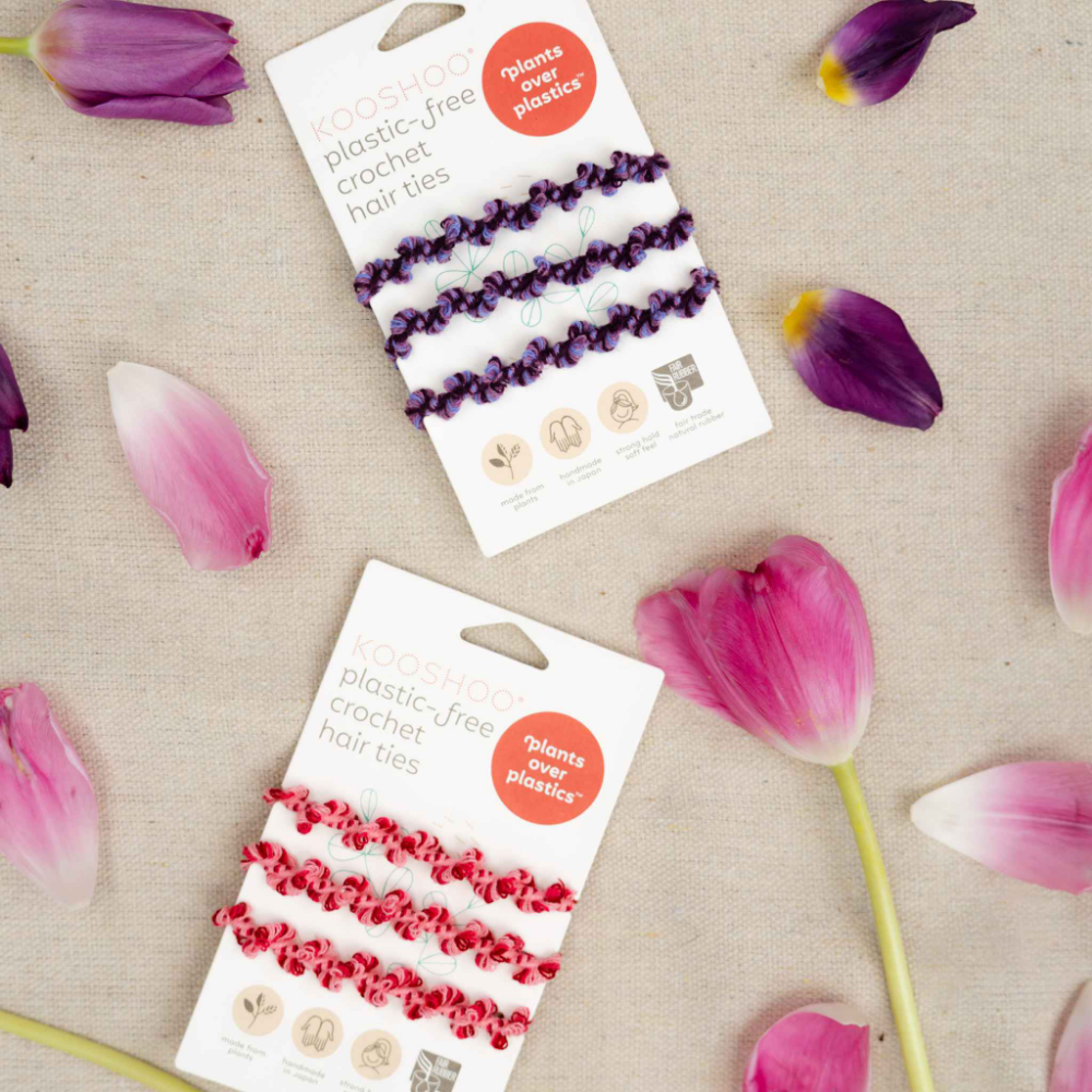 Kooshoo - Plastic-free Crochet Hair Ties - Combined