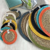 Seagrass & Jute Coaster - Orange