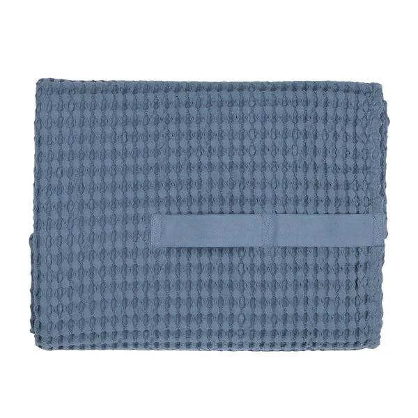 Big Waffle Towel & Blanket - Grey Blue
