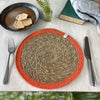 Seagrass & Jute Tablemat - Orange