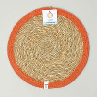 Seagrass & Jute Tablemat - Orange