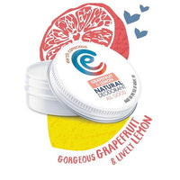 earth conscious natural deodorant tin with grapefruit and lemon