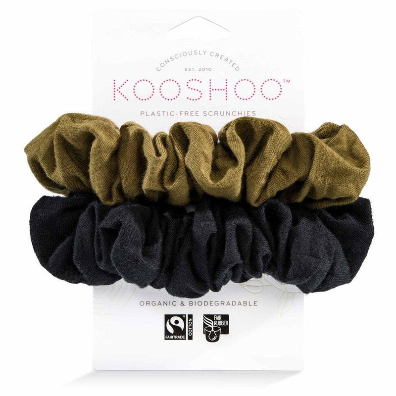 Plastic Free Scrunchies - Black Olive - The Friendly Turtle