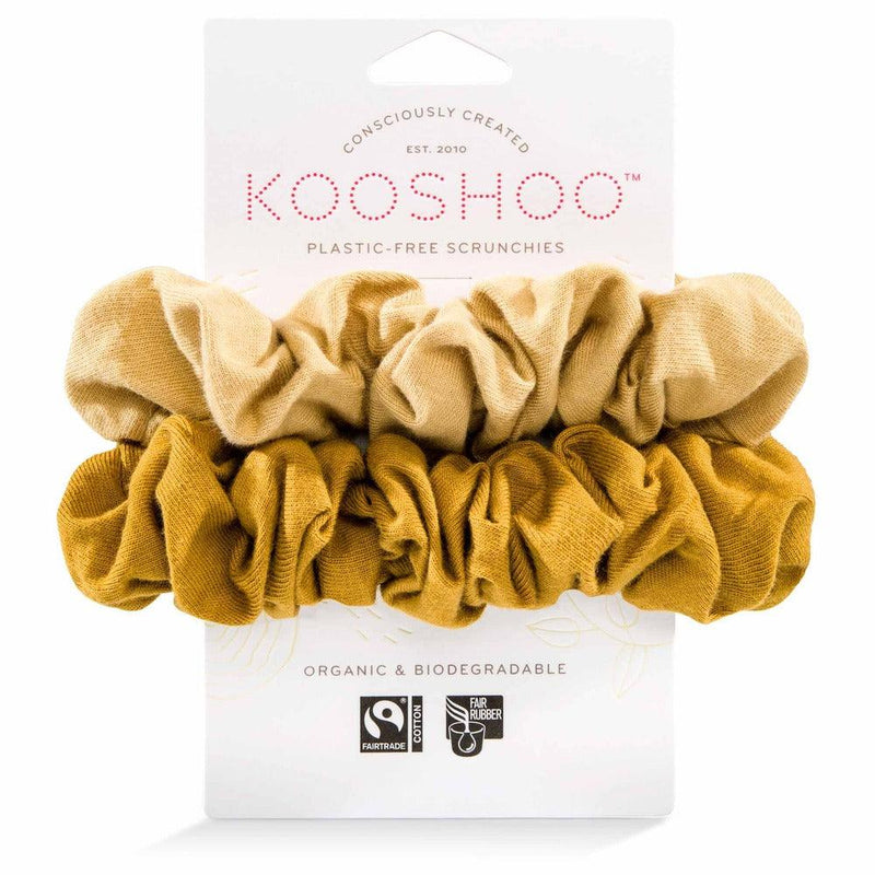 Plastic Free Scrunchies - Gold Sand - The Friendly Turtle