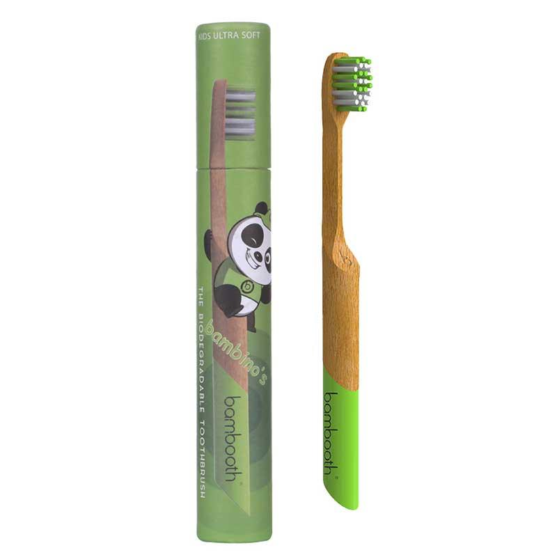 kids bambooth toothbrush in forest green