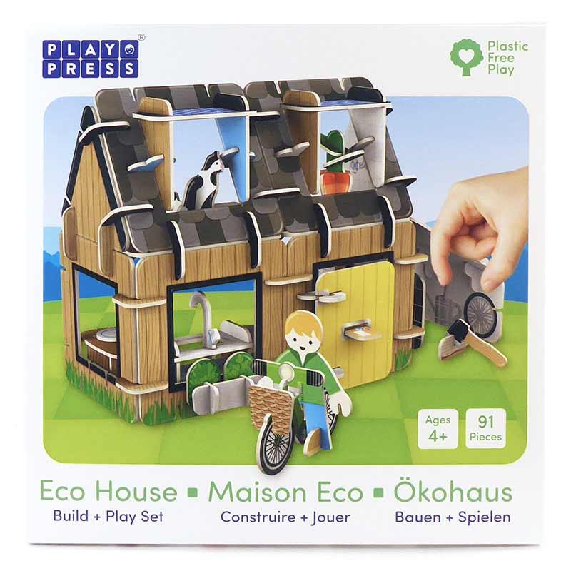 eco house play set incardboard box