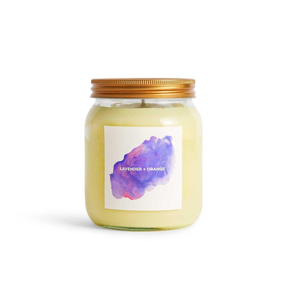 lavender orange aromatherapy candle