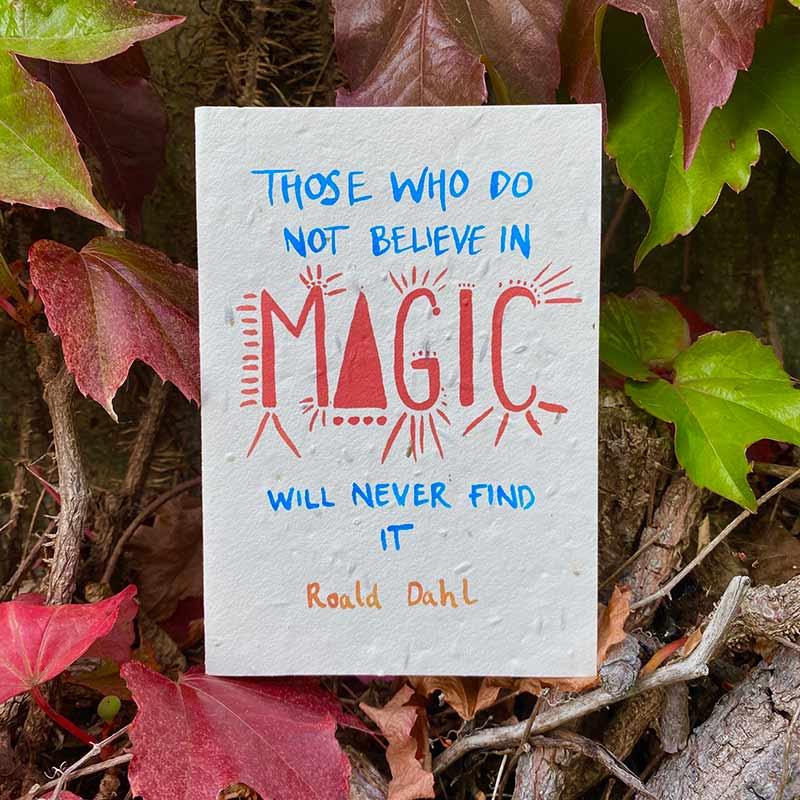 believe in magic inspirational card