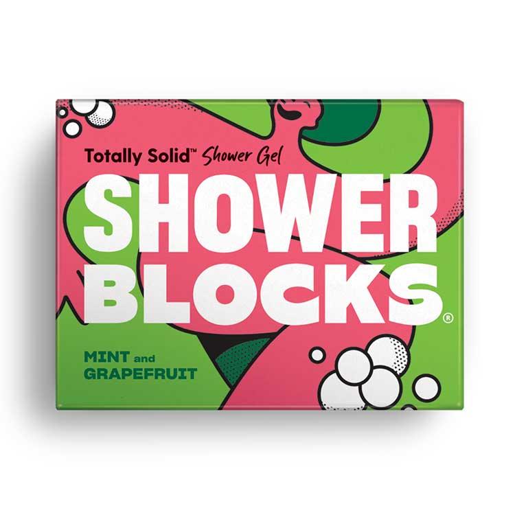 mint and grapefruit shower blocks