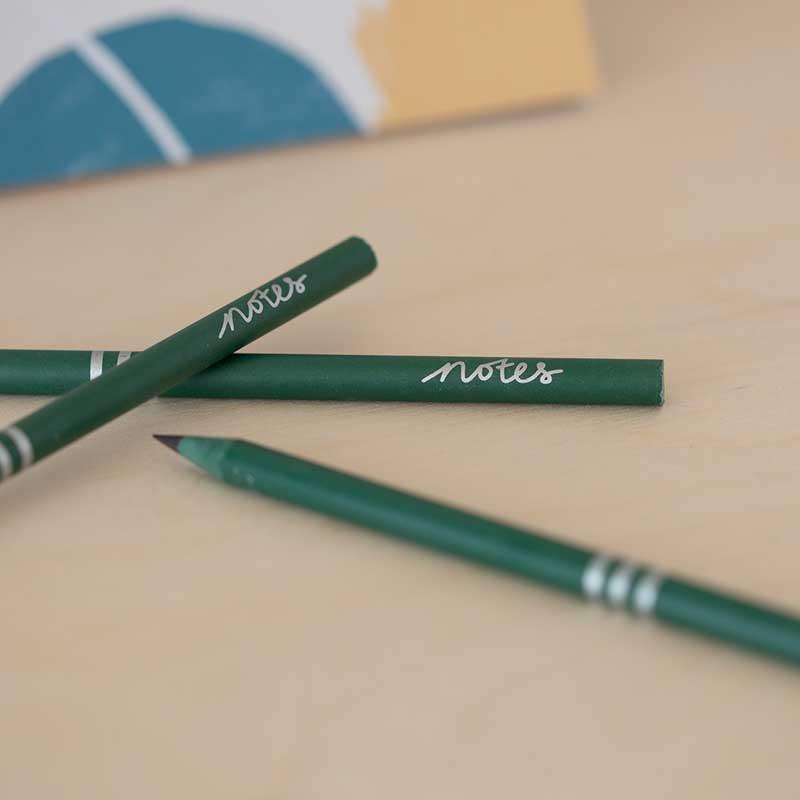 green recycled pencils