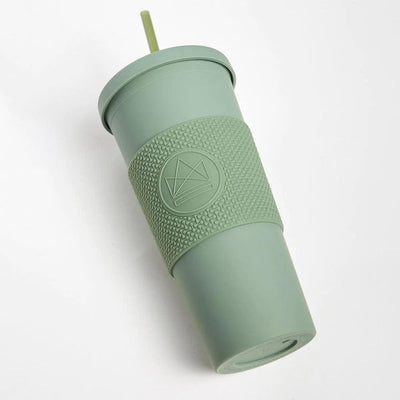 Double Walled Straw Cup - 22oz - Happy Camper - The Friendly Turtle