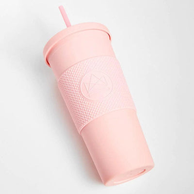 Double Walled Straw Cup - 22oz - Pink Flamingo - The Friendly Turtle