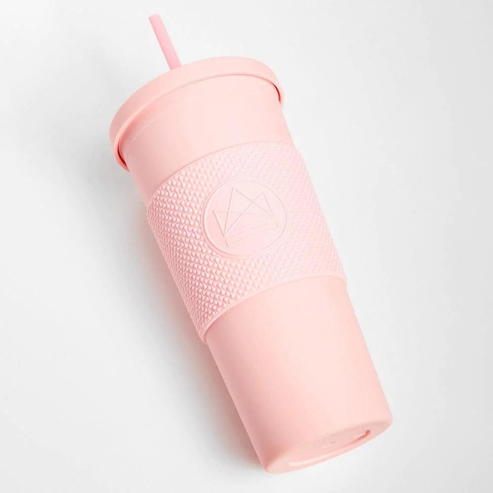 Double Walled Straw Cup - 22oz - Pink Flamingo