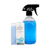 ocean potion mac multisurface cleaner refill next to glass trigger spray bottle