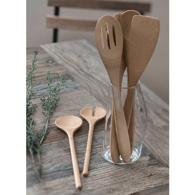 Organic Bamboo Essential Utensils in a glass container