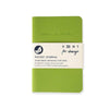 green recycled leather pocket journal