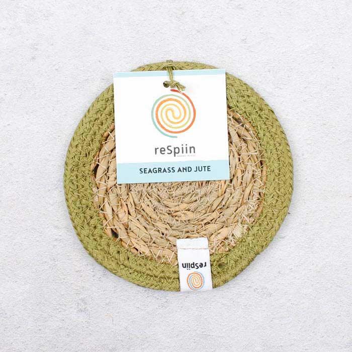 natural coaster made from seagrass