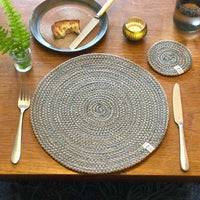 natural table mat on a table