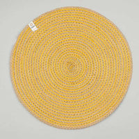 yellow jute table mat