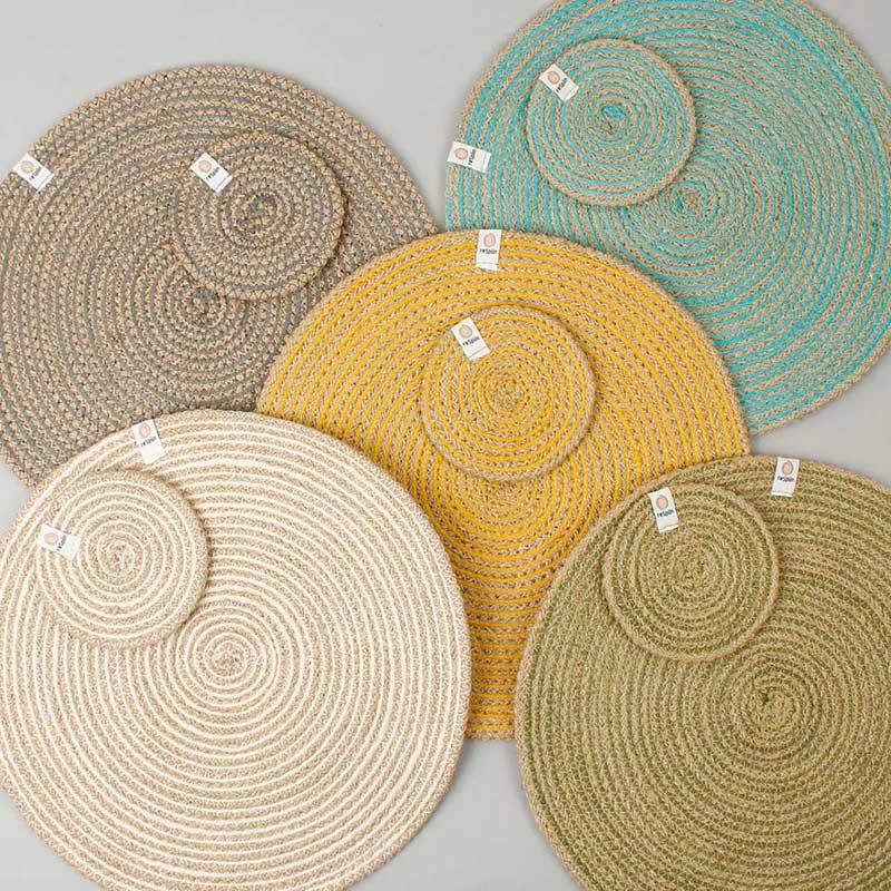 jute table mats and coasters
