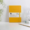 vent for change recycled leather notebook in yellow
