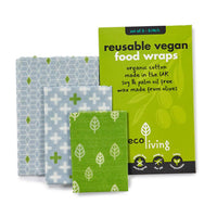 Reusable Vegan Food Wraps - A Set of 3 - The Friendly Turtle