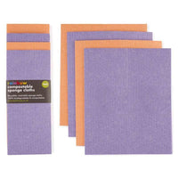 biodegradable sponge cloths in purple