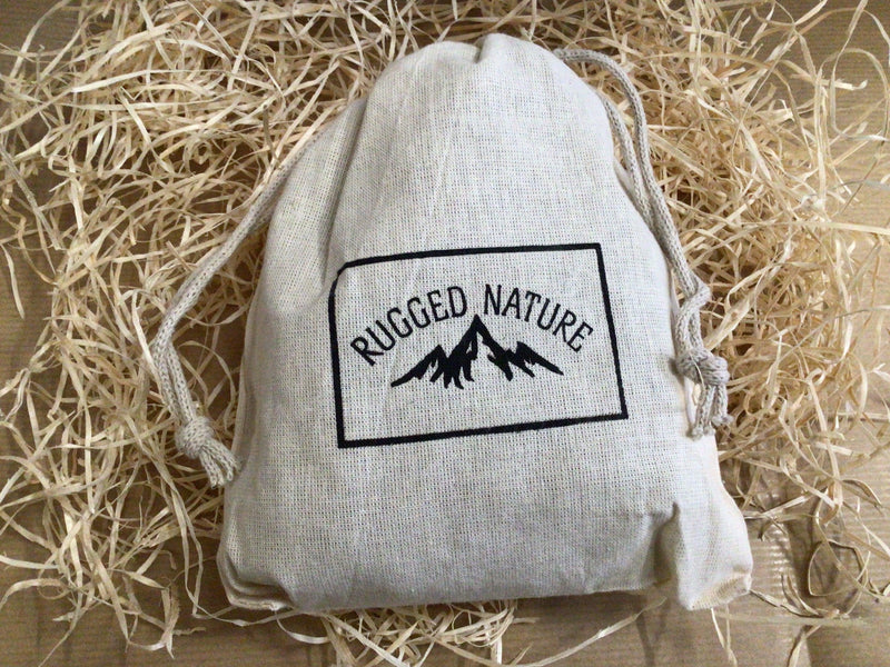 Small Cotton Drawstring Pouch - The Friendly Turtle