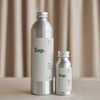 sop shampoo full size and sample bottle
