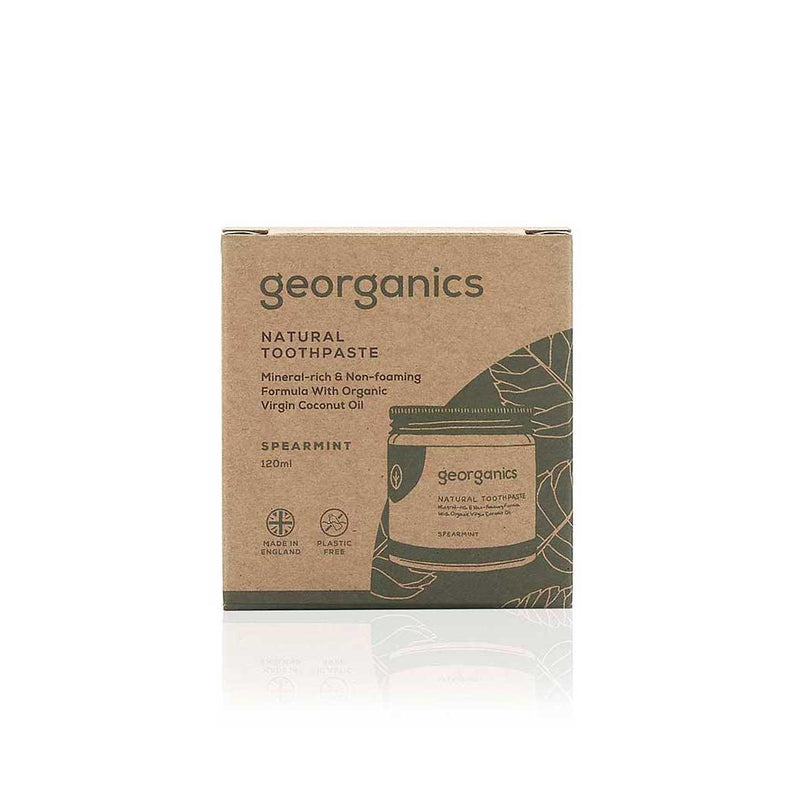 georganics natural toothpaste spearmint packaging