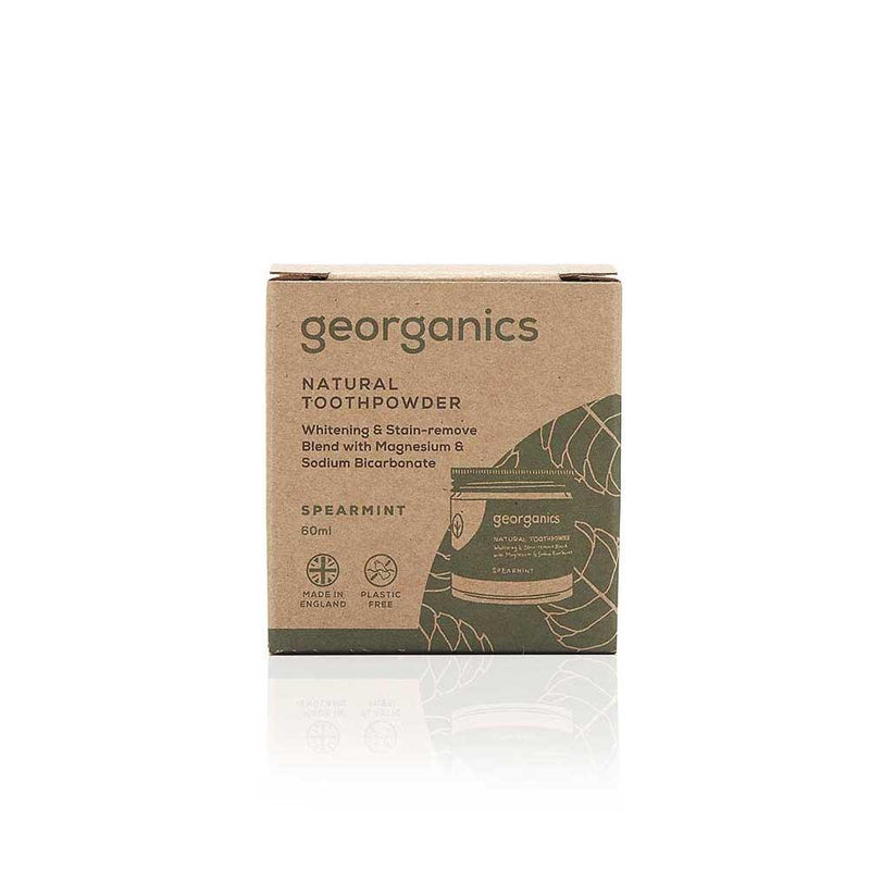 georganics natural spearmint toothpaste 60ml packaging