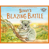 sunnys blazing battle childrens book front cover