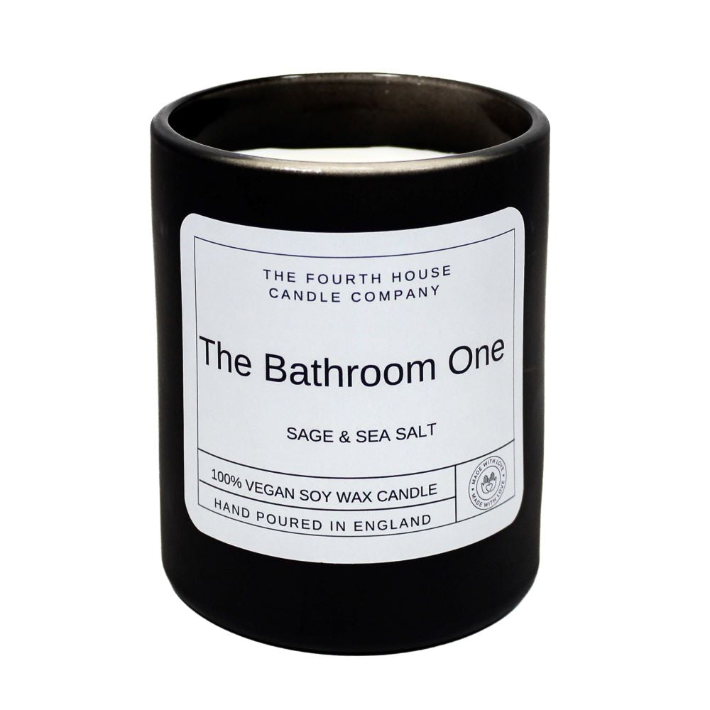 Vegan Wood Wick Candle - Sage and Sea Salt (Bathroom)