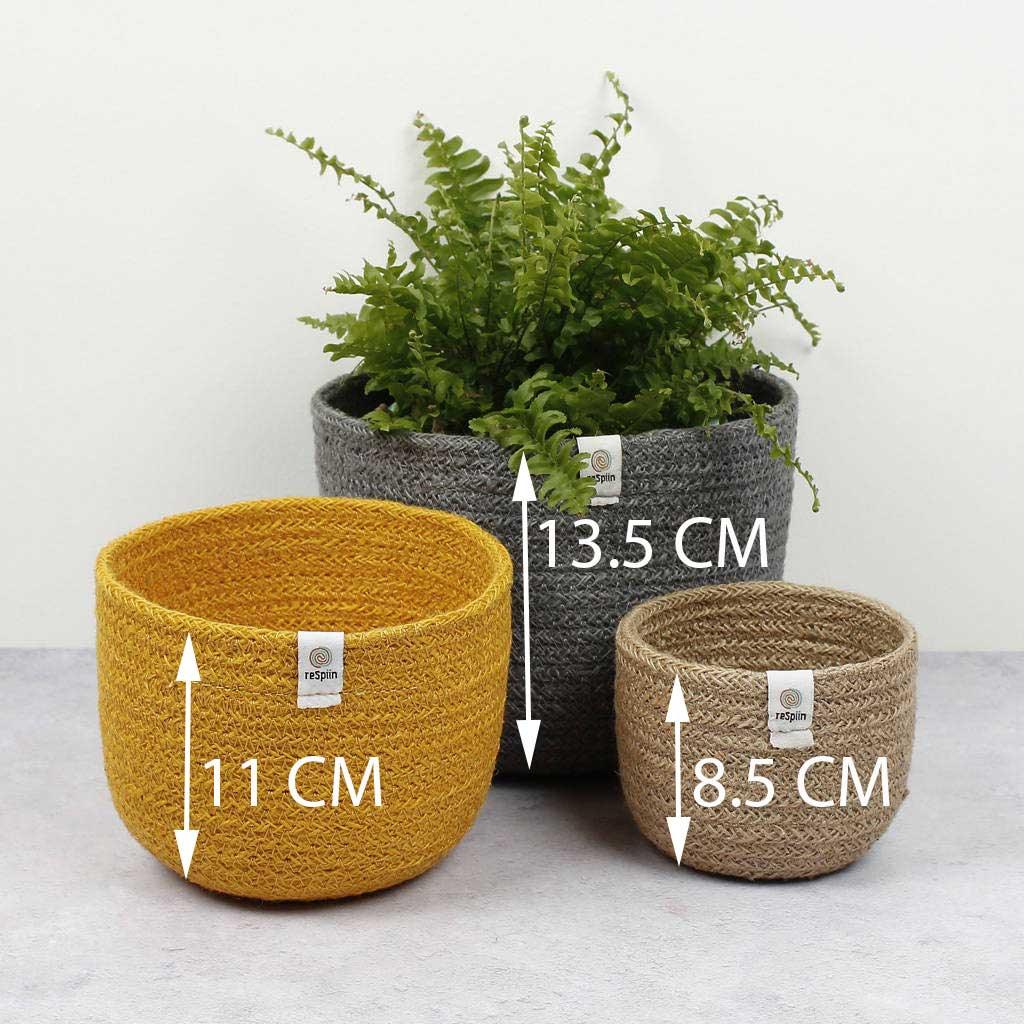 tall jute bowls with heights