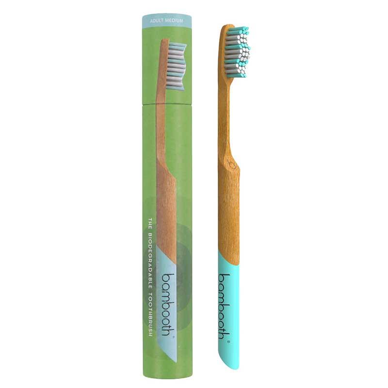 adult bambooth toothbrush in aquamarine