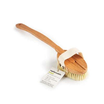 Wooden Bath Brush with a Replacement Head - The Friendly Turtle