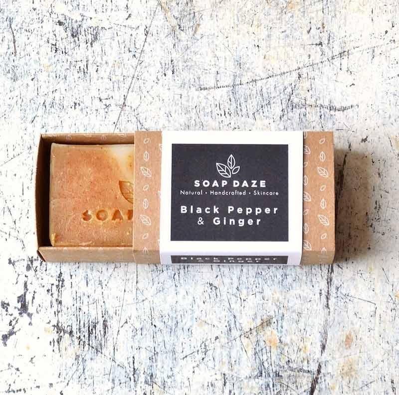 natural handmade soap in plastic free packaging
