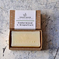 all natural soap bar in cardboard packaging